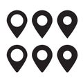 Black GPS Point, Map pin icon Royalty Free Stock Photo