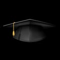 Black graduation cap - mortarboard hat