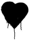 Black Graffiti heart Royalty Free Stock Photo