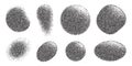 Black Grain Elements Set Pattern Background. Gritty noise gradient with splash Royalty Free Stock Photo