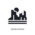black grand canyon isolated vector icon. simple element illustration from united states concept vector icons. grand canyon Royalty Free Stock Photo