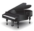 Black grand piano Royalty Free Stock Photo