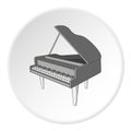 Black grand piano icon, cartoon style Royalty Free Stock Photo