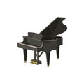 Black grand piano icon, cartoon style Royalty Free Stock Photo