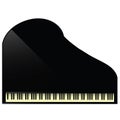 Black grand piano icon