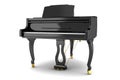 Black grand piano isolated on white Royalty Free Stock Photo