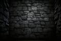 Black granite texture stone wall dark natural background, abstract, textures Royalty Free Stock Photo