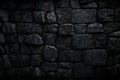 Black granite texture stone wall dark natural background, abstract, textures Royalty Free Stock Photo