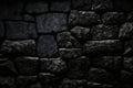 Black granite texture stone wall dark natural background, abstract, textures Royalty Free Stock Photo