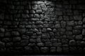 Black granite texture stone wall dark natural background, abstract, textures Royalty Free Stock Photo