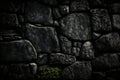 Black granite texture stone wall dark natural background, abstract, textures Royalty Free Stock Photo