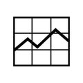 Black Graph stock symbol for banner, general design print and websites.