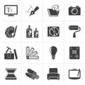 Black Graphic and website design icons Royalty Free Stock Photo