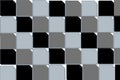 Black & gray tiles misaligned  illustration Royalty Free Stock Photo