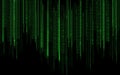 Black green binary system code background