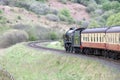 Black and green British steam train locamotive  926 Royalty Free Stock Photo