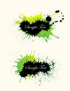 Black, green grunge banner background Royalty Free Stock Photo