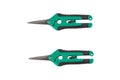 A black and green hand pliers isolated over white. Royalty Free Stock Photo