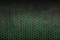 Black and green hexagon background and texture Royalty Free Stock Photo