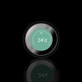 BLACK + GREENPastel + Shadow THERMOSTAT Royalty Free Stock Photo