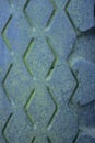 black green plastic texture from an old dirty car tire Royalty Free Stock Photo