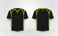 Black and green sport football kits, jersey, t-shirt design template