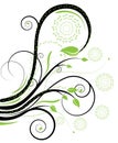 Black and green swirls Royalty Free Stock Photo