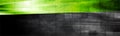 Black green tech grunge banner with squares texture Royalty Free Stock Photo