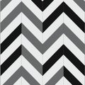 Black And Grey Chevron Tile: Pop Art Grisaille In Monumental Scale