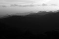 Black and grey mountain silhouette, San Ramon, Nicaragua