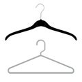 Black and grey plastic coat hangers, clothes hanger