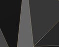 Black and grey Premium background with luxury polygonal pattern and gold triangle lines. Low poly gradient Royalty Free Stock Photo