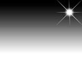 Black grey and white abstract illustration of a bright sun or star on blurred merged background. Energy light power.