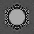 Black Grey White Complex and Unique Round Shapes Abstract Background