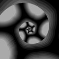 Black Grey White Complex and Unique Round Shapes Abstract Background