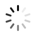 Black, grey and white loading icon, upload, download icon