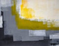 Black, Grey and Yellow Abstract Art Painting