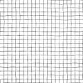 Black grid on white seamless vector background texture. Hand drawn doodle lines.