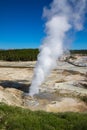 Black growler steam vent at Norris Geyser Basin in summer, Yellowstone National Park Wyoming hot springs Royalty Free Stock Photo