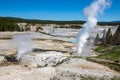 Black growler steam vent at Norris Geyser Basin in summer, Yellowstone National Park Wyoming hot springs Royalty Free Stock Photo