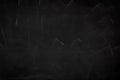 Black grunge dirty texture with copyspace. Abstract chalk rubbed out on blackboard or chalkboard background. Wallpaper with empty Royalty Free Stock Photo