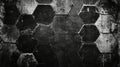 Black grunge hexagon textures background for edgy designs Royalty Free Stock Photo