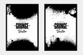 Black Grunge Splatter Backgrounds - Vector Set Royalty Free Stock Photo