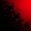Zombie blood hands silhouettes wallpaper