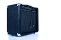 Black guitar amplifier