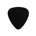 A black guitar pick with a smooth texture, featuring a triangular shape with rounded Royalty Free Stock Photo
