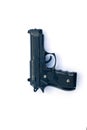 black gun pistol on white background