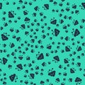 Black Hail cloud icon isolated seamless pattern on green background. Vector Royalty Free Stock Photo