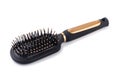 black hairbrushes isolated on a white background Royalty Free Stock Photo