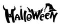 Black halloween decorative lettering. Element for your design